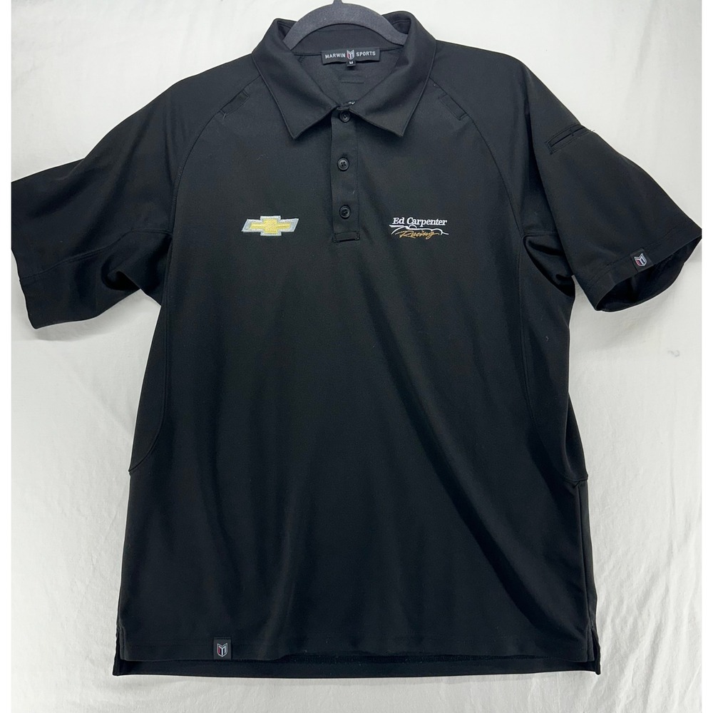 Marwin Sports Ed Carpenter Racing Chevrolet Polo Shirt Mens Medium Black IndyCar